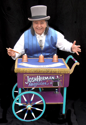 josh herman magician close up magic strolling fairs schools libraries church carnivals